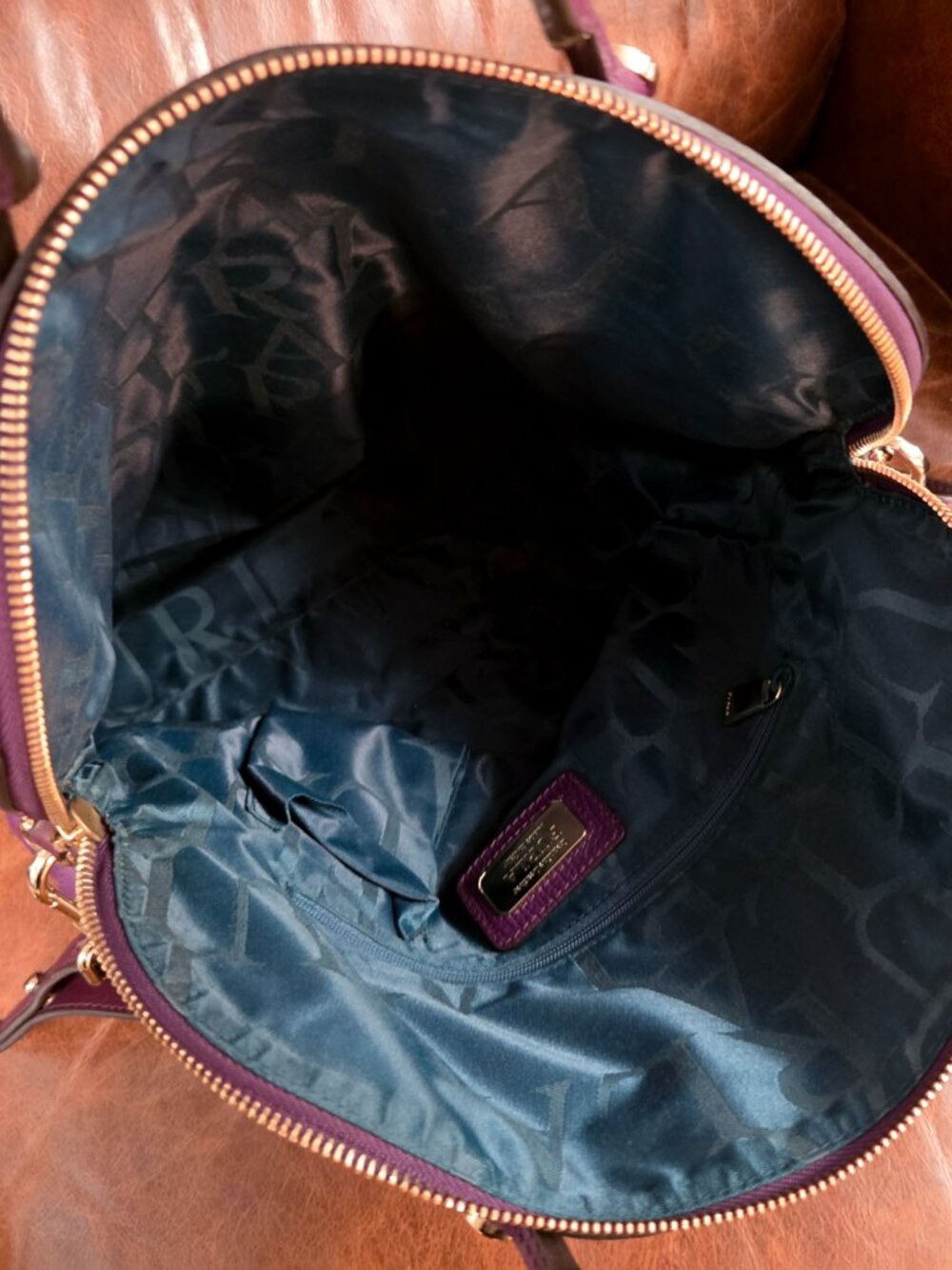 Furla Leather Piper Satchel - Purple - EUC - Picture 12 of 16